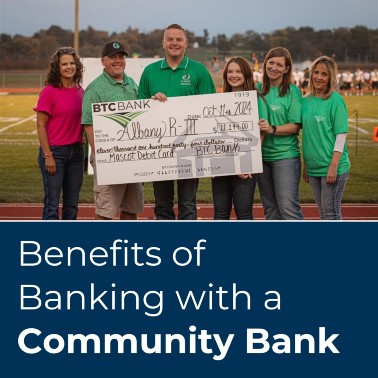 BTC presents a check to Albany R-III