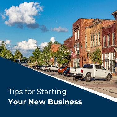 a photo of small businesses in small town USA